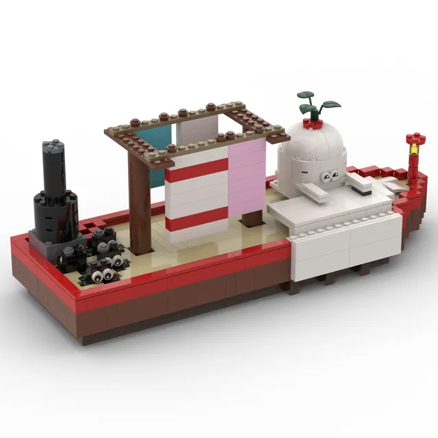 The bathhouse laundry boat: brick model render