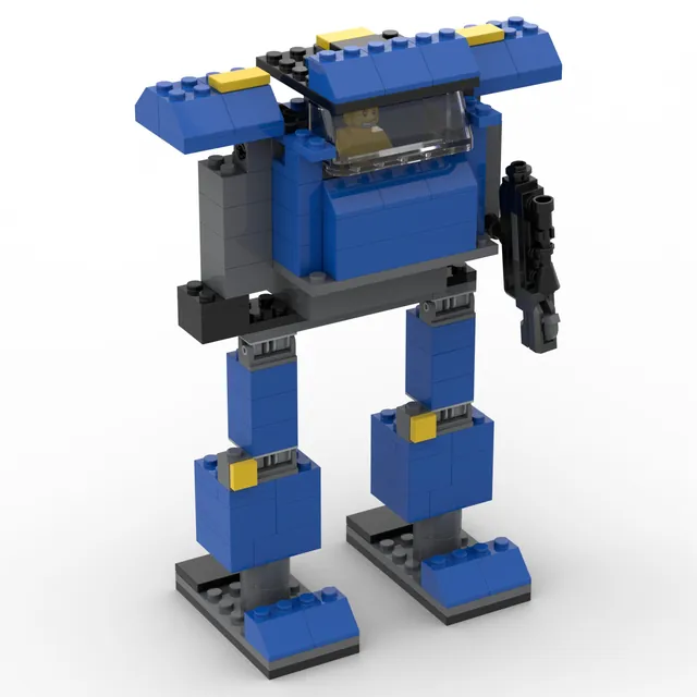Battle mech: brick model render