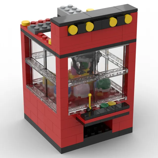 Arcade claw machine: brick model render