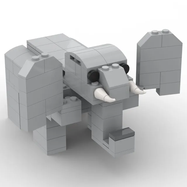 Elephant: brick model render