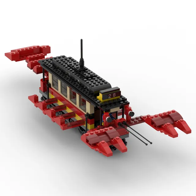 Lobster tram, route 28: brick model render