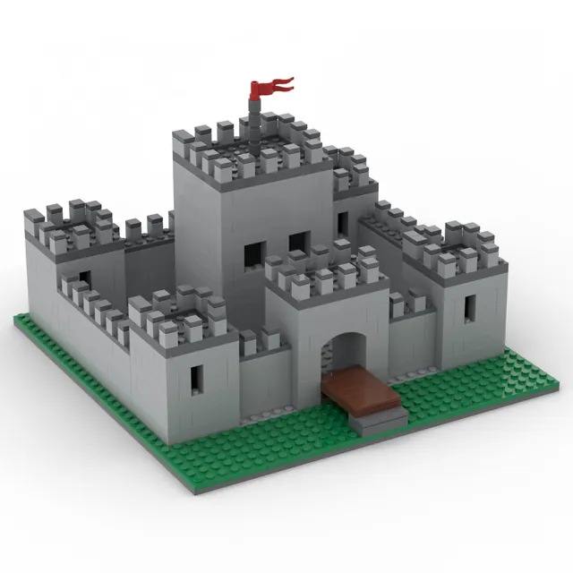 Medieval castle: brick model render