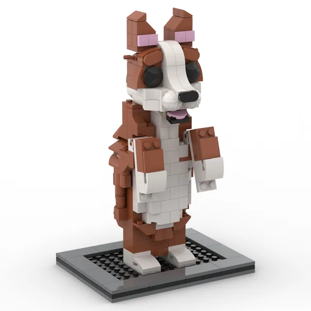 My ridiculous dog: brick model render