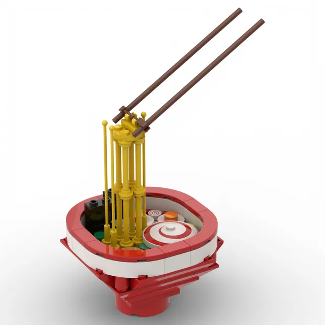 One perfect bowl of ramen: brick model render