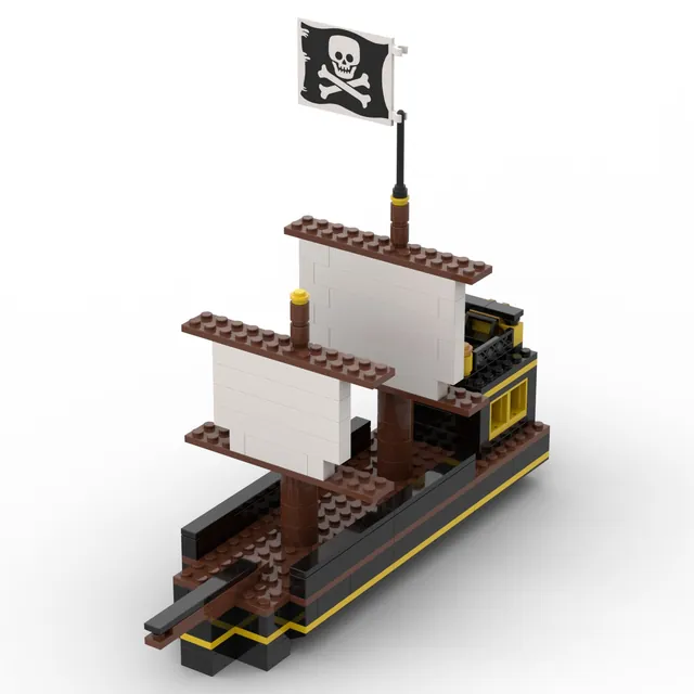 Pirate ship: brick model render