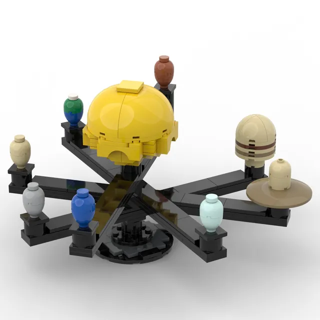 Solar system model: brick model render