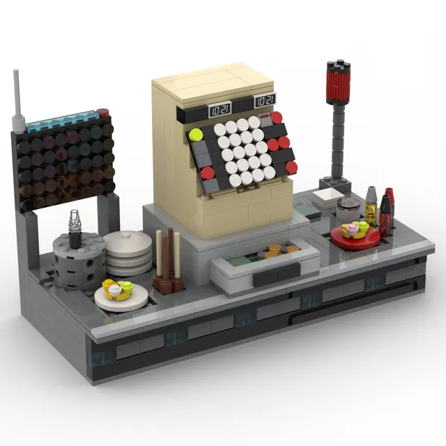 Spaceport cash register: brick model render