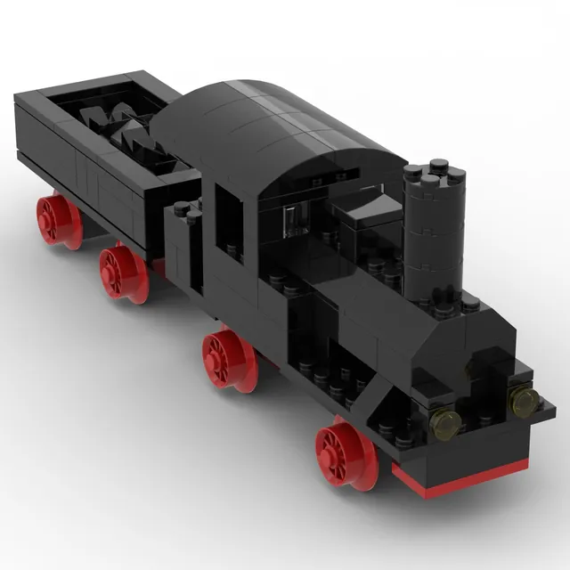 Steam locomotive: brick model render