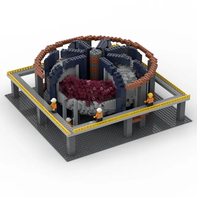 Tokamak at first plasma: brick model render